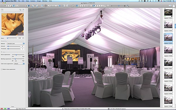 Setting up in the marquee at the Lodge at Doonbeg.