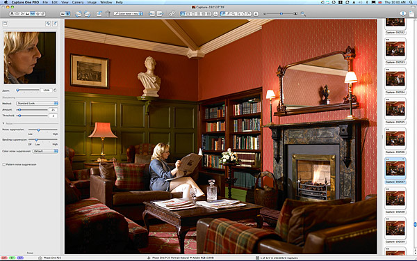 Behind the scenes during the shoot in the Library at Killarney Park Hotel.
