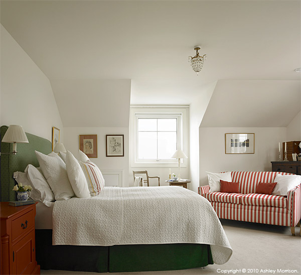 The master bedroom in Elisabeth Jonsson & Brian Patterson’s Scandinavia style home near Holywood in County Down.