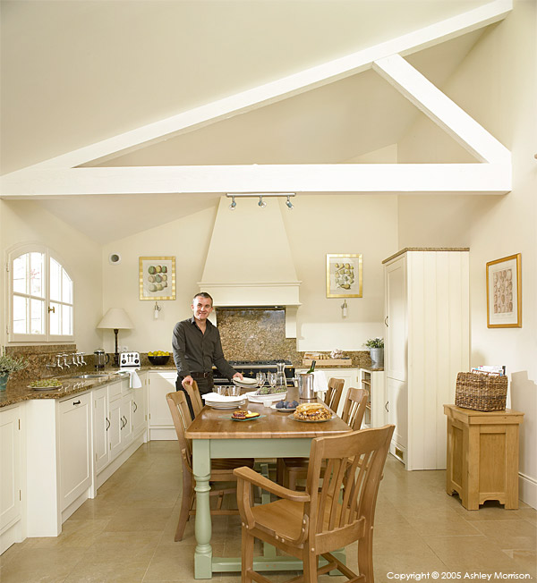 Bradley Viljoen in the kitchen of his hillside villa located in the Tarn region of France.