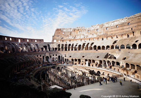The Colosseum or Coliseum, also known as the Flavian Amphitheatre. 