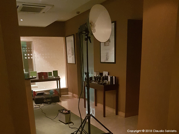 Behind the scenes during the shoot at the Killarney Park Hotel in County Kerry.